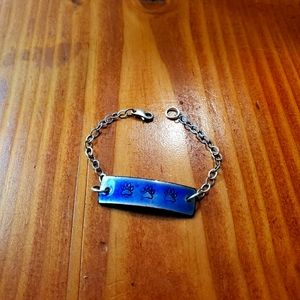 Sterling silver dog paw print 🐾 bracelet